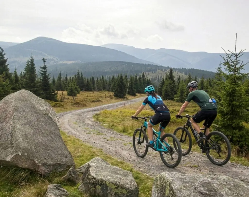 MTB cyklistika v Krkonoších — Špindlerovka trail a e-bike půjčovny